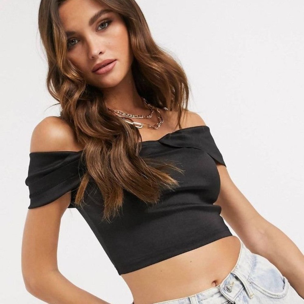 ASOS • Satin Crop Top NWT